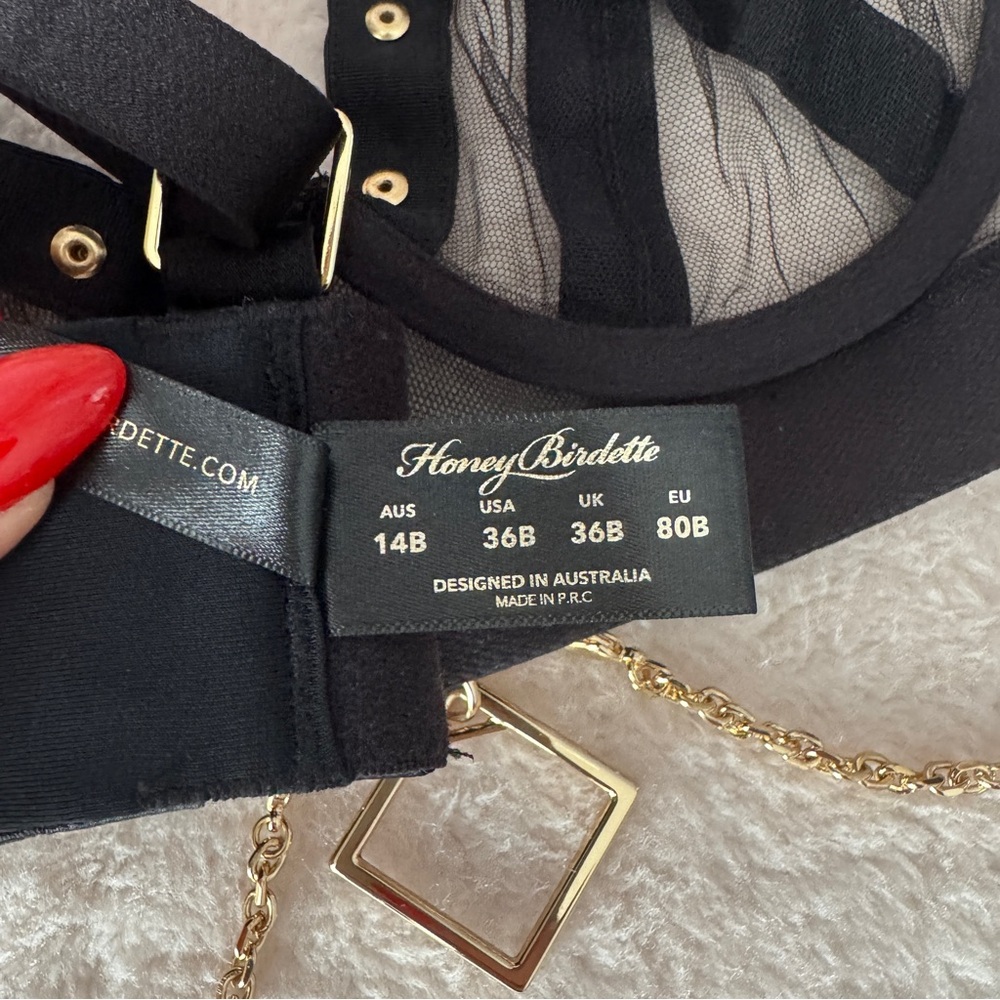 Honey Birdette Indria black bra 36B - Picture 11 of 11